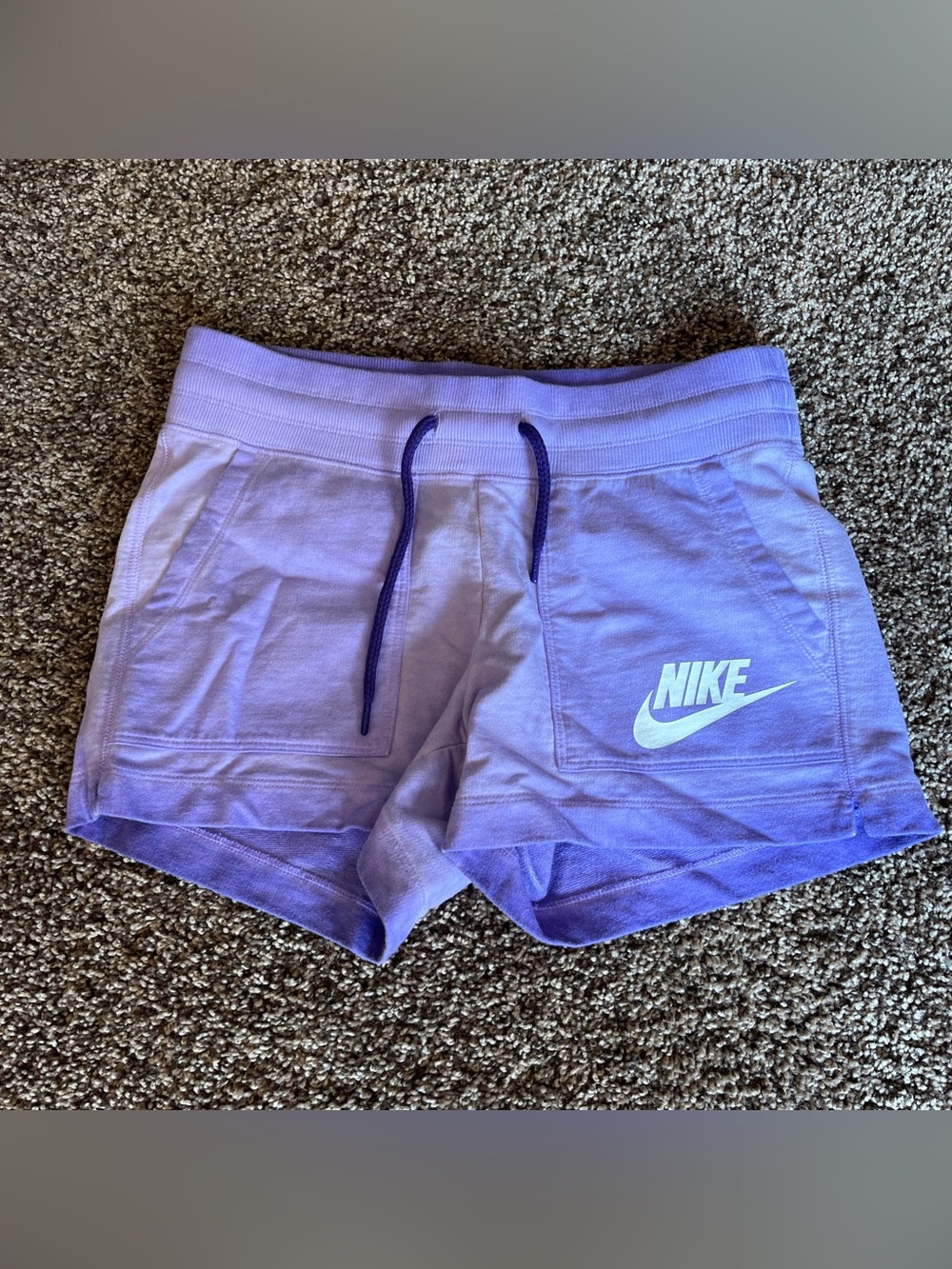 Nike Women's Washed Purple Fleece Shorts